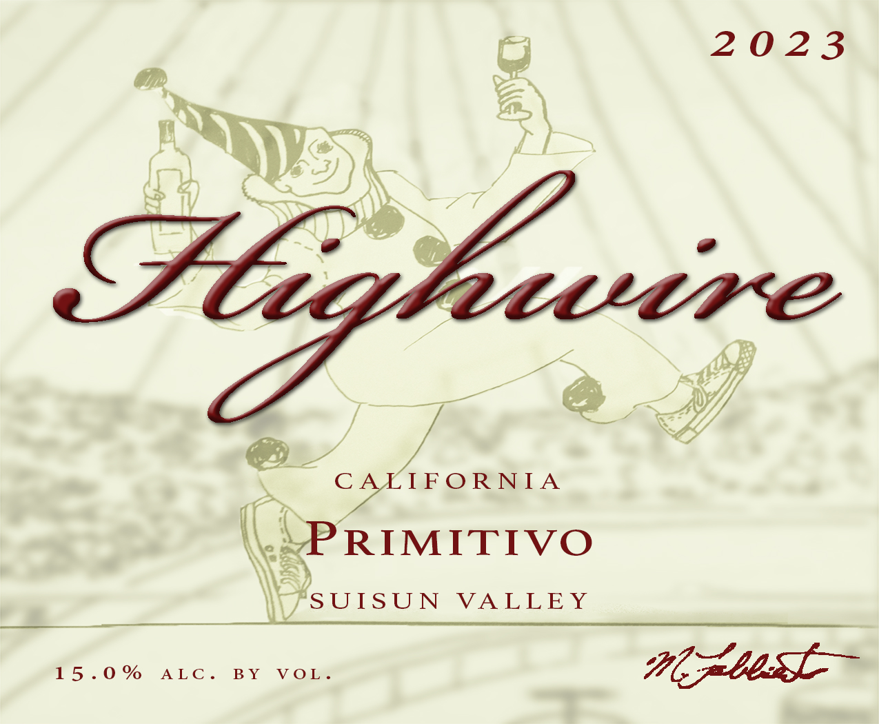 Highwire Primitivo 2023 Label